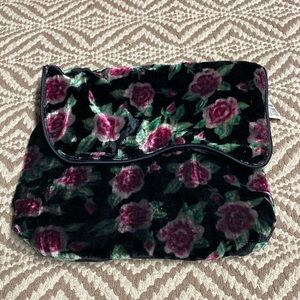 Vintage rare Victoria secret cosmetic velvet rose bag